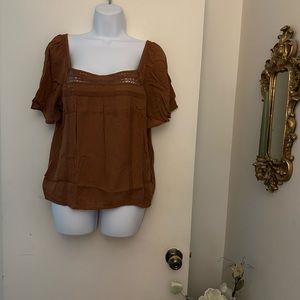 Free people rust color blouse